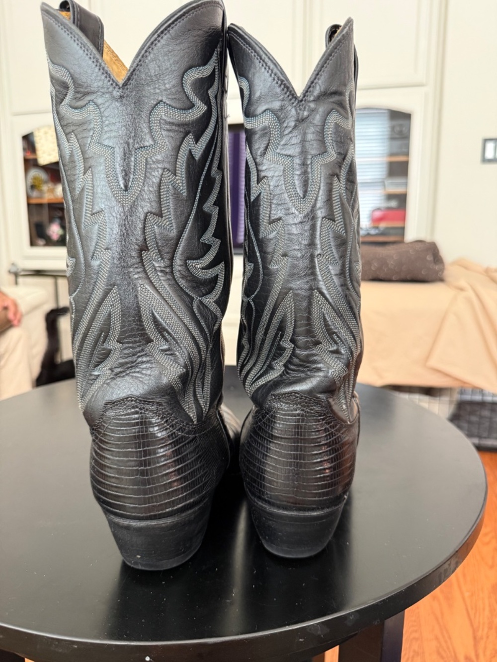Men's Justin Snakeskin Western Leather Boots 8310 - Picture 3 of 6